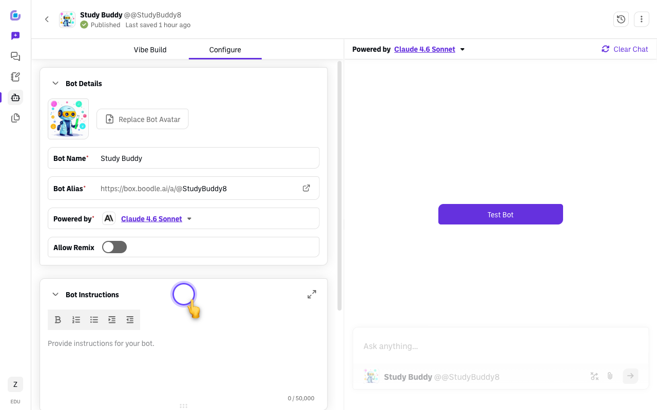 Screenshot: bot-configure-instructions