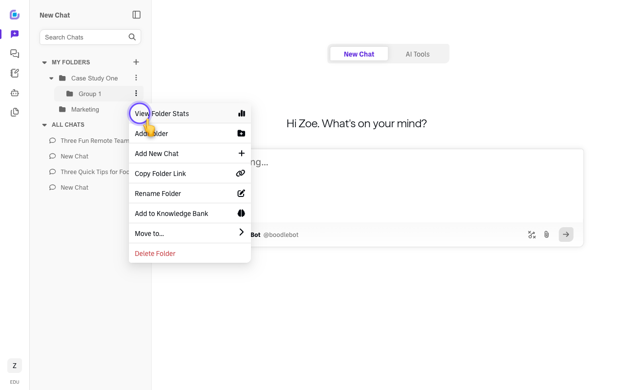 Screenshot: group-folder-stats