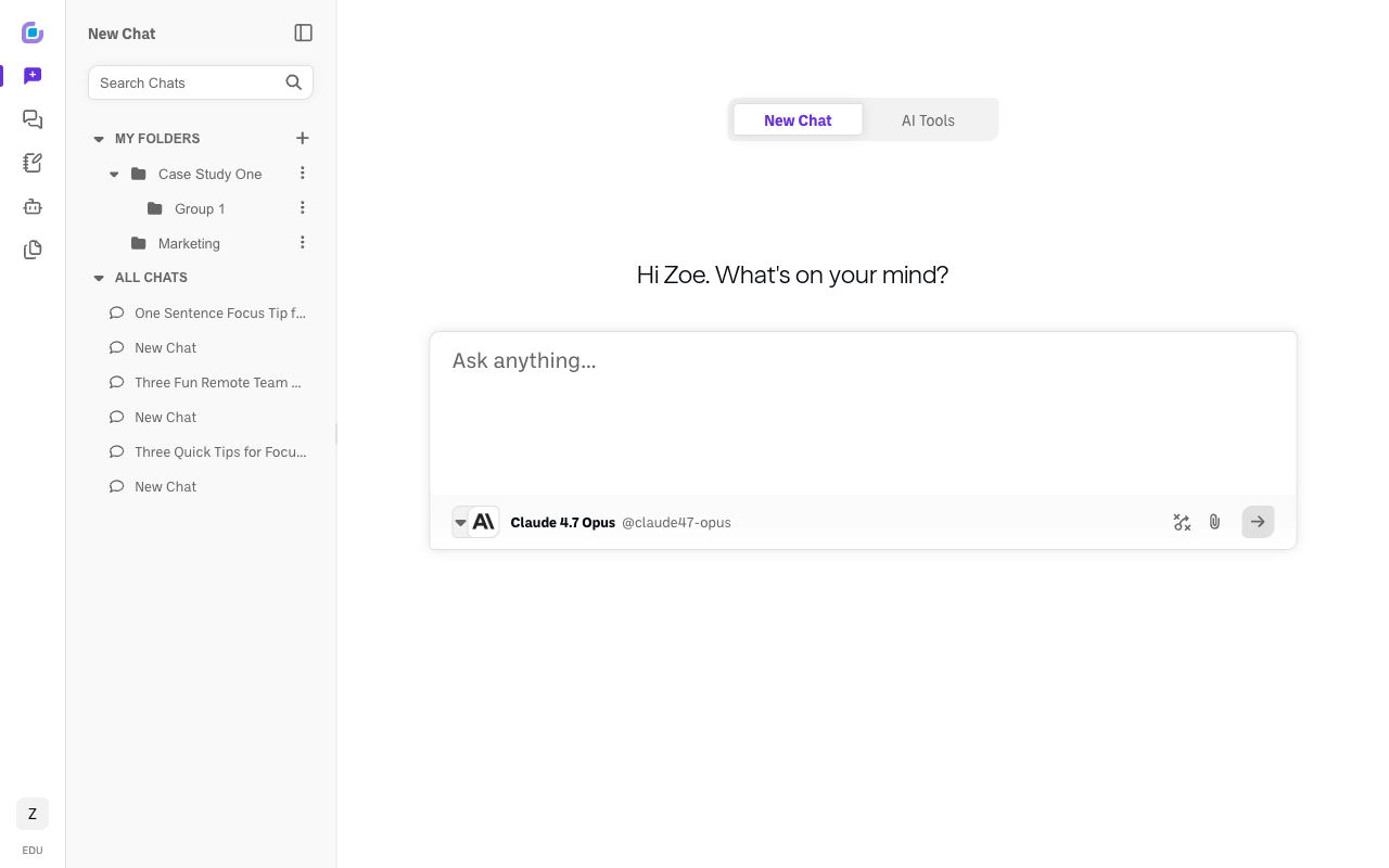 Screenshot: main-layout
