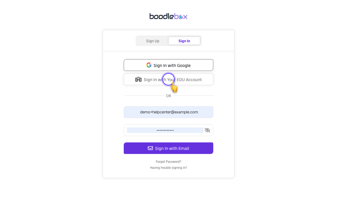 Screenshot: signin-sso-button