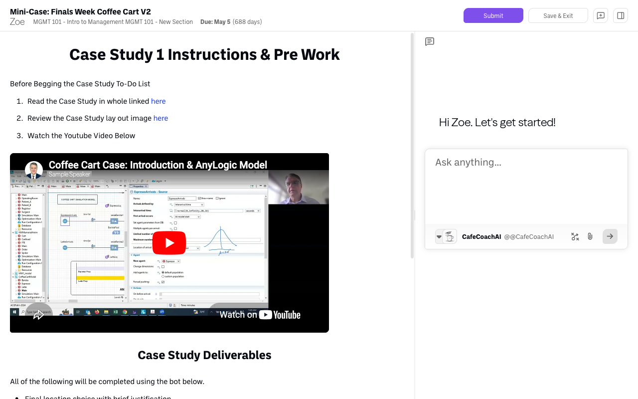 Screenshot: assignment-workspace